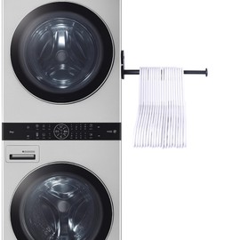 Extendable Magnetic Hanger Holder for Laundry Room, Clothes Hanger Orangizer Rack for Side of Washer or Dryer, Space Saving Laundry Storage, Black, Pack of 1