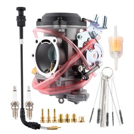 CV40 Carburetor for Harley Davidson Sportster 1200 XLH1200 Sportster 883 XL883 1998-2016 / Softail 1988-2017 / Dyna FXR FXD 1988-2016 / Touring 1988-2016 27490-04 with Choke Cable