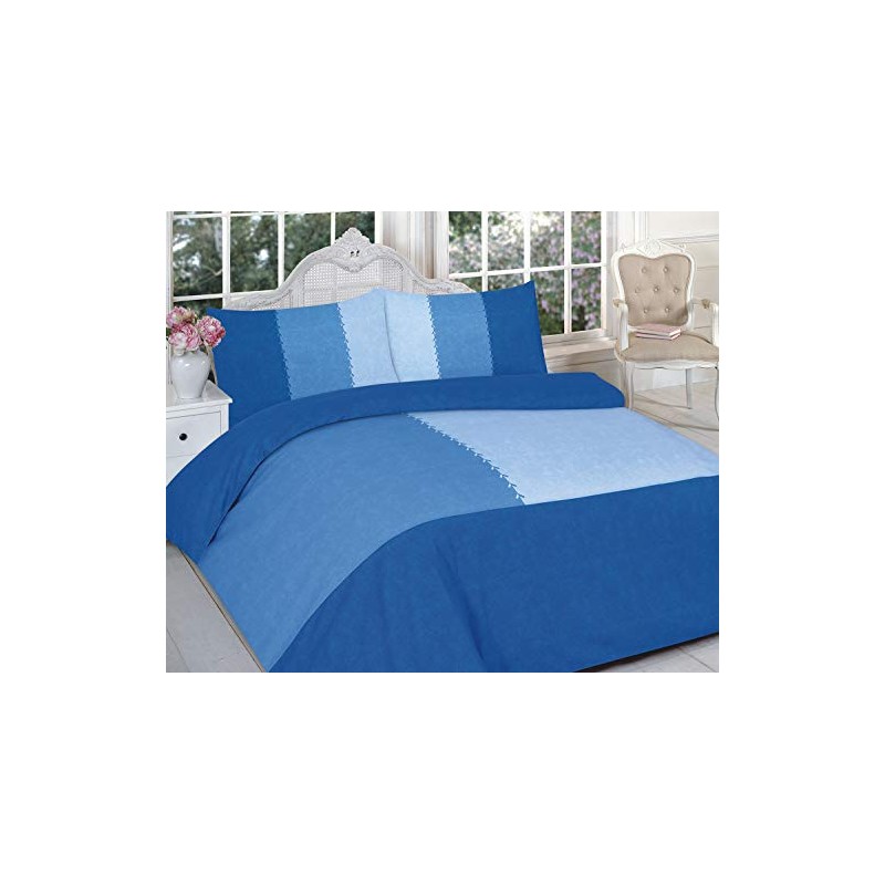 Night Zone Luxury Polycotton Printed Suede Patch Duvet Cover Set