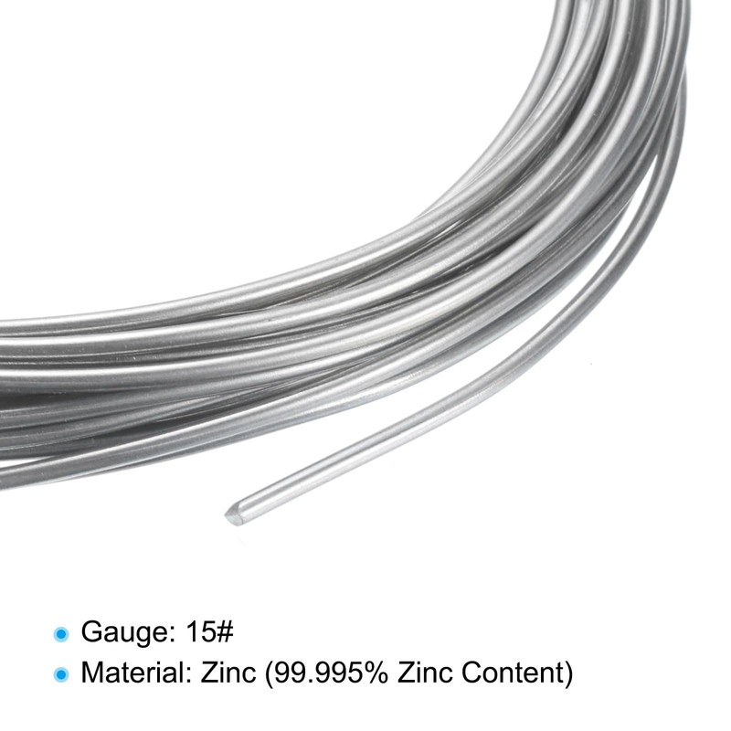 PATIKIL 99.99% High Purity Zinc Wire, 3 Rolls 12 Gauge
