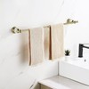 WOLIBEER Gold Bathroom Accessories, Brass Crystal Towel Bar Set Toilet