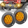 OFFROADTOWN Round Flush Mount LED Pods 2PCS 5Inch 80W Amber
