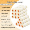 Hubaow 15 Pcs Paint Roller Cover with 2 Frame Set,