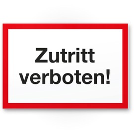 Komma Security Access prohibited sign door sign 30 x 20 cm warning sign "Betreten verboten - suitable for doors, rooms, properties, residential complexes, access unauthorised prohibited