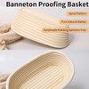 2 Pack 10 Inch Banneton Bread Proofing Basket, Oval Sourdough