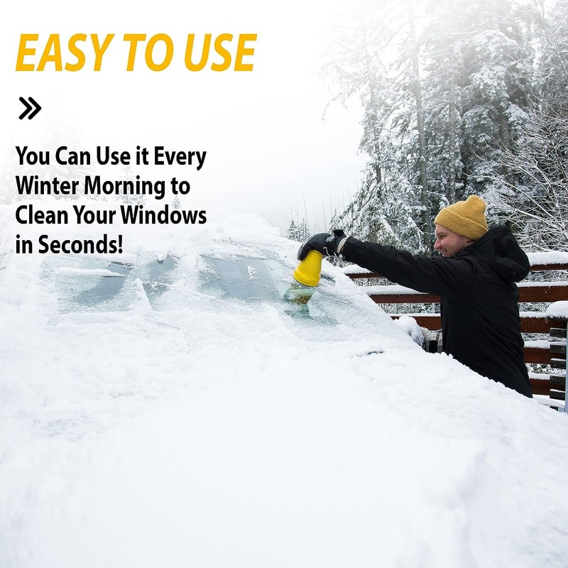 ZONETECH Electric Snow Ice Scraper USB Rechargeable 2-Pack - Premium