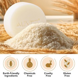 Rice Shampoo Bar - Natural, Nourishing, Natural, Vegan and Eco Friendly for Any Hair Growth Moisturizing