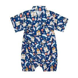 PAUBOLI - Pijama tipo kimono japonés de algodón para bebé, cómodo, suelto, Perro, 3-9 Meses