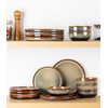 theterra Dinner Plates Set of 6, 10.25 Inch Ceramic Dinner
