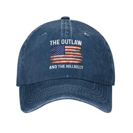 FOESUNIT Outlaw Hillbilly 2024 Flag Hat Outlaw Hillbilly 2024 Hat Navy Blue