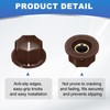 sourcing map 10pcs Brown Guitar Effect Pedal Knob, 7/16" Plastic
