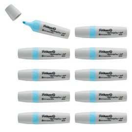 Pelikan Highlighters 490 eco Pastel Blue Pack of 10 in Folding Box