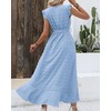 BTFBM Women 2024 Summer V Neck Dress Cap Sleeve Swiss