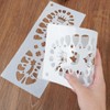 Christmas Santa Footprint, 4 Pieces Santa Claus Footprints Stencil, Reusable
