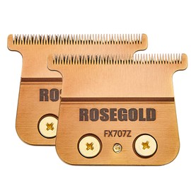 Replacement Head Compatible With FX707Z DLC 2.0, Replacement Blade Fit for Babyliss PRO Barberology Trimmer Blade, Trimmer Blade Replacement Compatible with BaBylissPRO FX787 & FX726 (2 Pcs RoseGold)