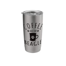 Funny Beagle Mama T Shirts Dog Lover Coffee And My Beagle Stainless Steel Insulated Tumbler