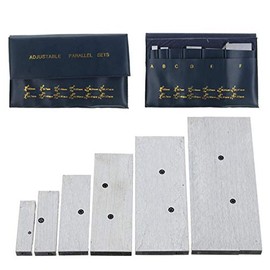 MH GLOBAL Set of 6 Pieces 3/8 Inch - 2-1/4 Inch Adjustable Parallel Set Precision Parallel Measurement