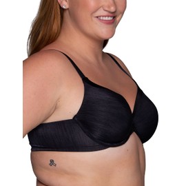 Vanity Fair Women's Illumination Front Closure Bra, 3-Way Convertible Staps, Lightly Lined Cups up to DD, Black, 34C