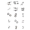 15 Pairs Earrings Set Black Stainless Steel Ear Studs Men