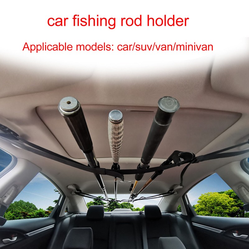 2pcs Fishing Pole Roof Rack Space Saving Car Fishing Rod