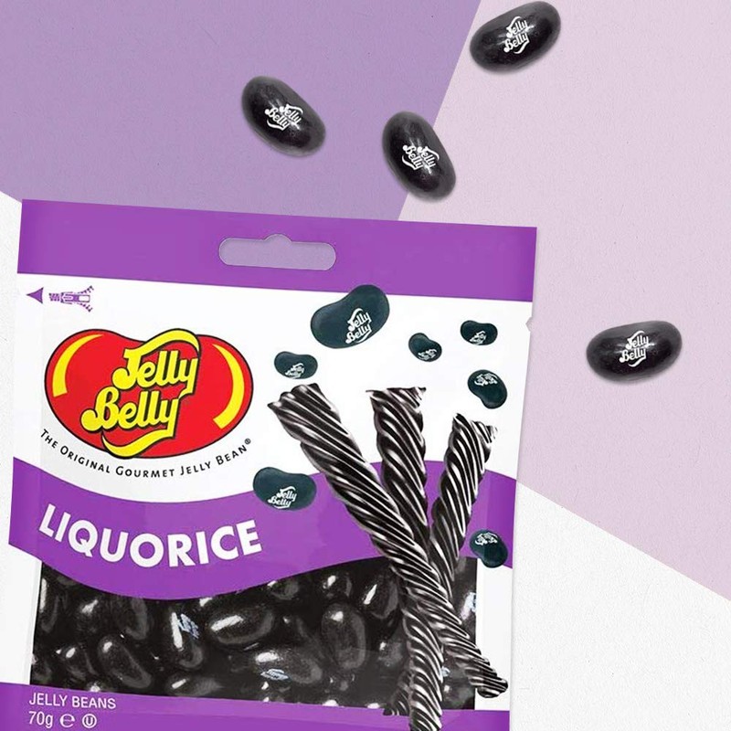 Jelly Belly JB314 Jelly Beans - Liquorice Flavor, 70 Gram