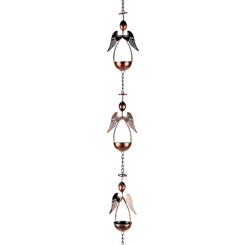 Zaer Ltd. Ornate Hanging Rain Chains (Bronze Finish, Honeycomb)