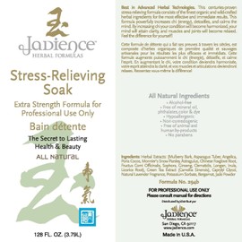 128oz Jadience Stress Relief Bath or Foot Spa Soak: for Overall Mind & Body Relaxation & Stress Reduction | Sleep Better | Joint Support & Muscle Relaxer | Fatigue & Emotional Imbalances