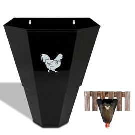 Chicken Cone for Butchering, 1 Pack Medium-Sized Chicken Poultry Killing Cone, Smooth Edge Chicken Kill Cone for Broiler, Small Birds, Laying Hens and Roaster Chicken Weighing Up to 8 Pounds, Black