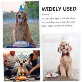 Hohopeti Creative Dog Birthday Party Hat and Collar Adorable Pet Supplies for Celebrations for Dressing Up Your Furry Friend Safe and Comfortable Design