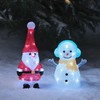 Lights4fun Outdoor Christmas Figure Light Up LED Acrylic Snowman Plug