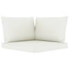 vidaXL Pallet Sofa Cushions 3 pcs Cream White Fabric