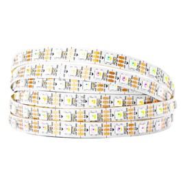 BTF-LIGHTING RGBW RGBNW Natural White SK6812 (Similar WS2812B) 16.4ft 5m 60leds/pixels/m Individually Addressable Flexible 4 color in 1 LED Dream Color LED Strip Non-waterproof DC5V