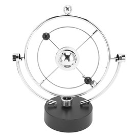 Perpetual Motion Asteroid Toy,USB Battery Powered Electronic Perpetual Motion Movement Swing Ball Teaching Tool Home Office Desk Table Ornament