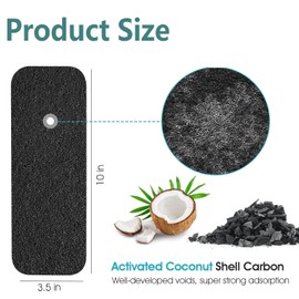 inYYTer 20 Pack Ceiling Fan Filters for Blades, Strong Activated Coconut Carbon Filter for Ceiling Fans, Universal Fit Unscented Charcoal Fan Air Purifier Pad