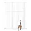 unipaws 56" Tall Pet Gate with Cat Door, 41-45" Extra