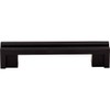 Top Knobs TK55BLK Sanctuary Collection 3-1/2" Flat Rail Pull, Flat Black