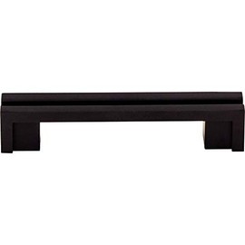 Top Knobs TK55BLK Sanctuary Collection 3-1/2" Flat Rail Pull, Flat Black