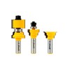 Yonico Window Sash Router Bits Set 3 Bit 1/2-Inch Shank