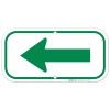 Sigo Signs Left Side Green Arrow Sign, - 6x12