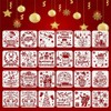 Christmas Painting Stencils, 24 PCS Journal Stencil Plastic Stencils，Children Stencil