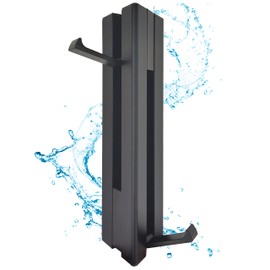Waterproof Towel Robe Coat Holder for Wall，Foldable Black Towel Hooks，coat rack，Free Perforated，Bathroom Hooks，Black Wall Hooks，Bathroom Towel Holder，adhesive robe hooks for wall，for Bathroom，Kitchen