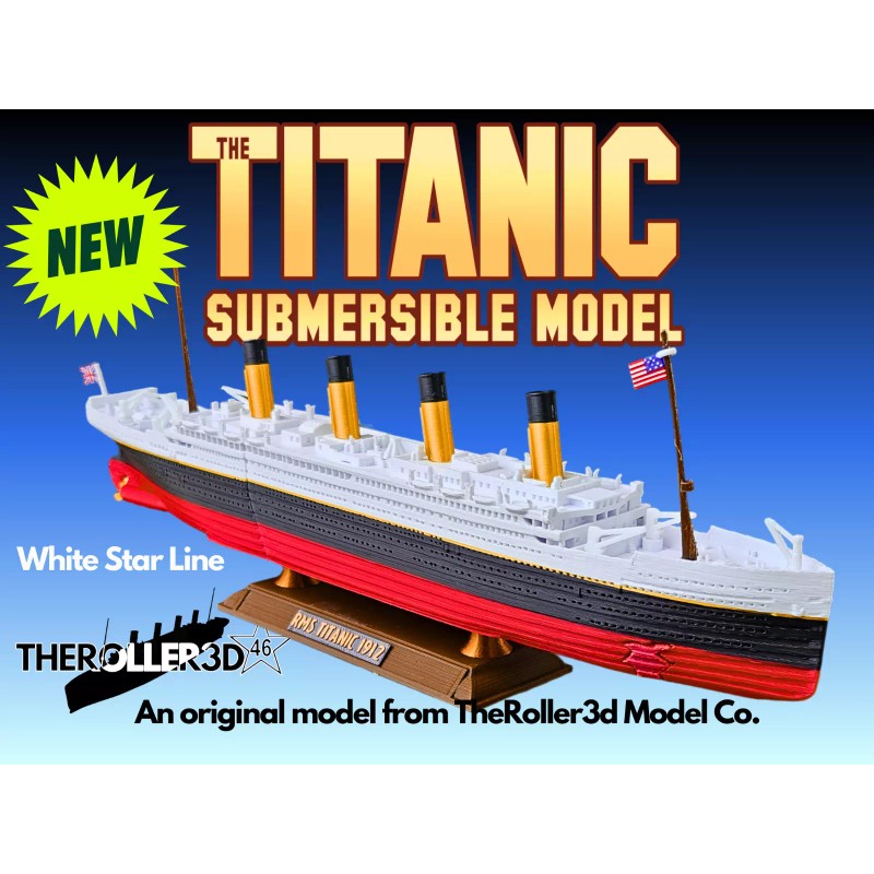 TheRoller3d Titanic Submersible Model Dual Action Toy Floating/Sinki