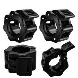4 PCS Barbell Clamps Collars Olympic Bar Clips 1Inch Barbell Clips Quick Release Professional Olympic Barbell Locking Collars for Fitness Weightlifting Strength Training