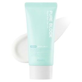 APIEU Pure Block Aqua Sun Gel EX SPF50+ PA+++, 50ml, 1 piece / 어퓨 퓨어 블록 아쿠아 선젤 이엑스 SPF50+ PA+++, 50ml, 1개