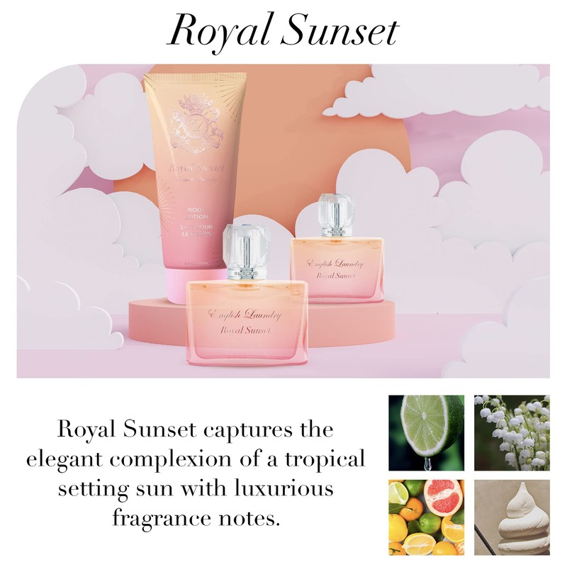 English Laundry Royal Sunset 3 Piece Gift Set EDP, 3.4