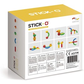 Stick-O magnetische Bausteine für Kinder ab 1 Jahre, kreatives Konstruktionsspielzeug, Lernspielzeug mit Magnet, 20 Modelle für Mädchen und Jungen, Montessori Spielzeug, 10 Teile Set,