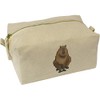 'Sitting Capybara' Canvas Wash Bag/Makeup Case (CS00021797)