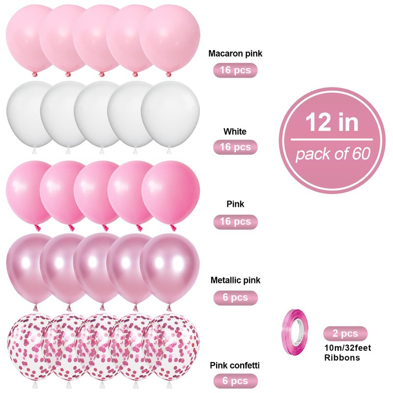 バルーン 風船 60個入 12インチ 誕生日 飾り付け 装飾 デコレーション バルーンアート ラウンド風船