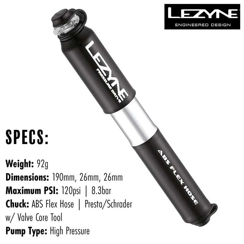 LEZYNE, Pompa Pressure Drive 2012, Nero (Schwarz), S