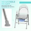 5 in 1 Folding Bedside Commode - Adjustable Height Portable